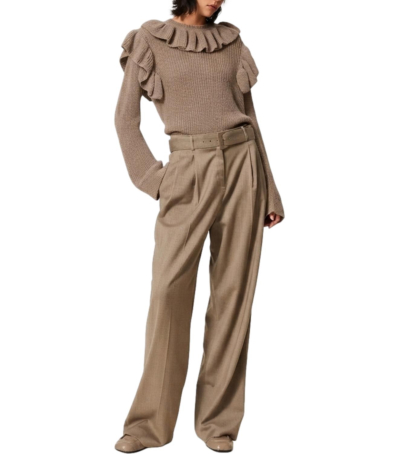 Twin Set Pantalone da Donna - Mastice - 262tt2220
