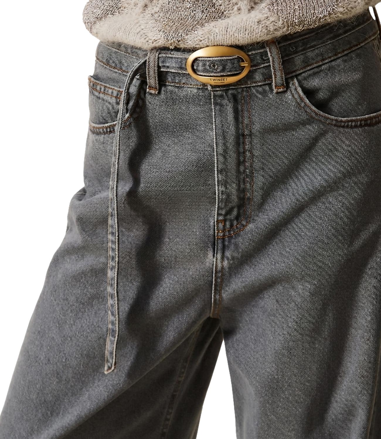 Twin Set Jeans da Donna - Denim Grigio - 262tt2391
