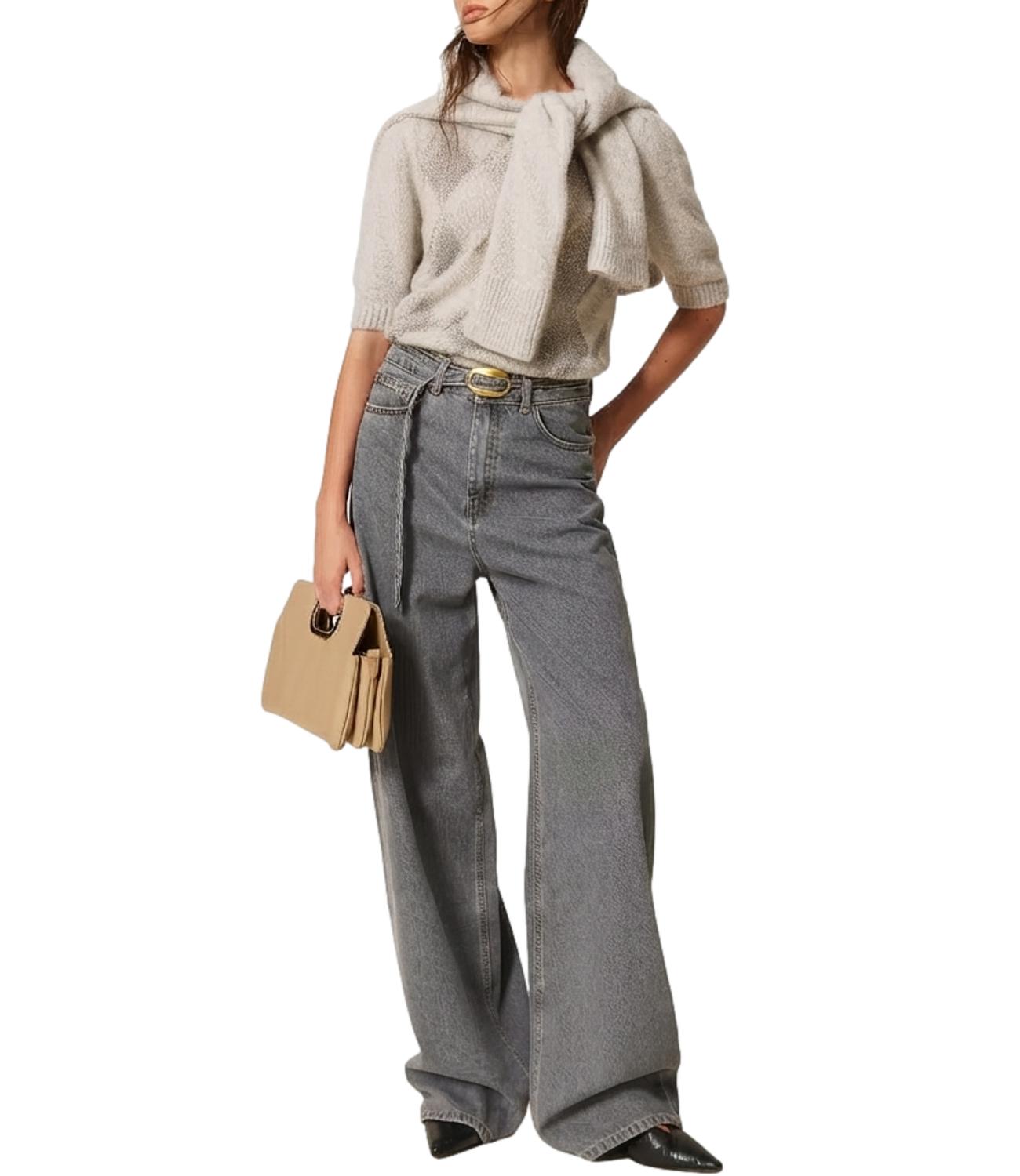 Twin Set Jeans da Donna - Denim Grigio - 262tt2391