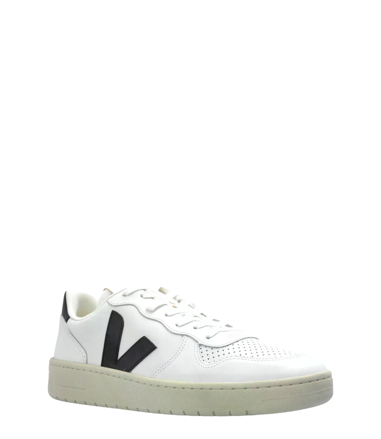 Sneakers Veja V-10 bianca in pelle extra white black