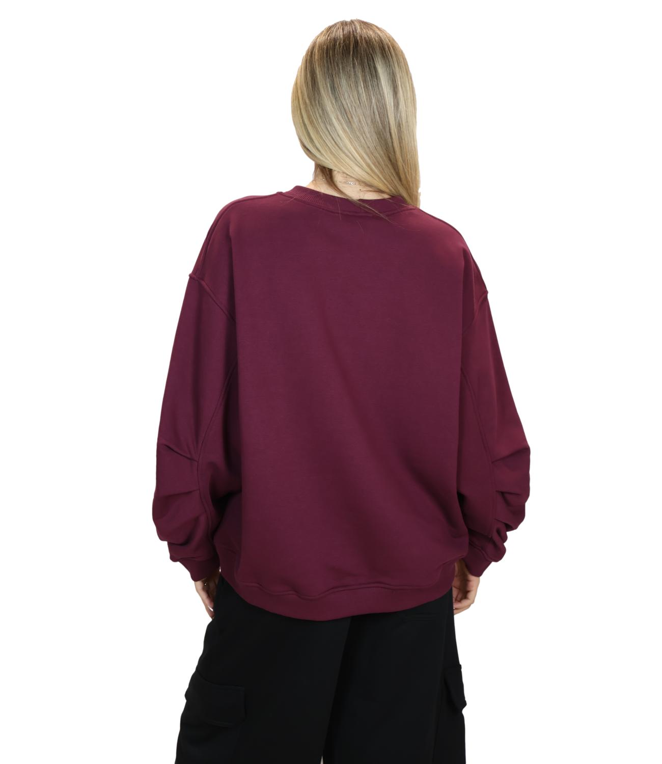 Vicolo Felpa da Donna - Borgogna - Rac0224