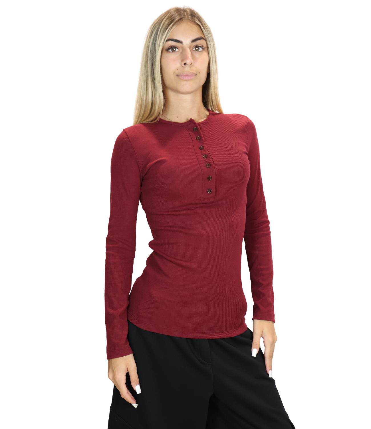 Vicolo T-Shirt da Donna - Bordeaux - Uac0044
