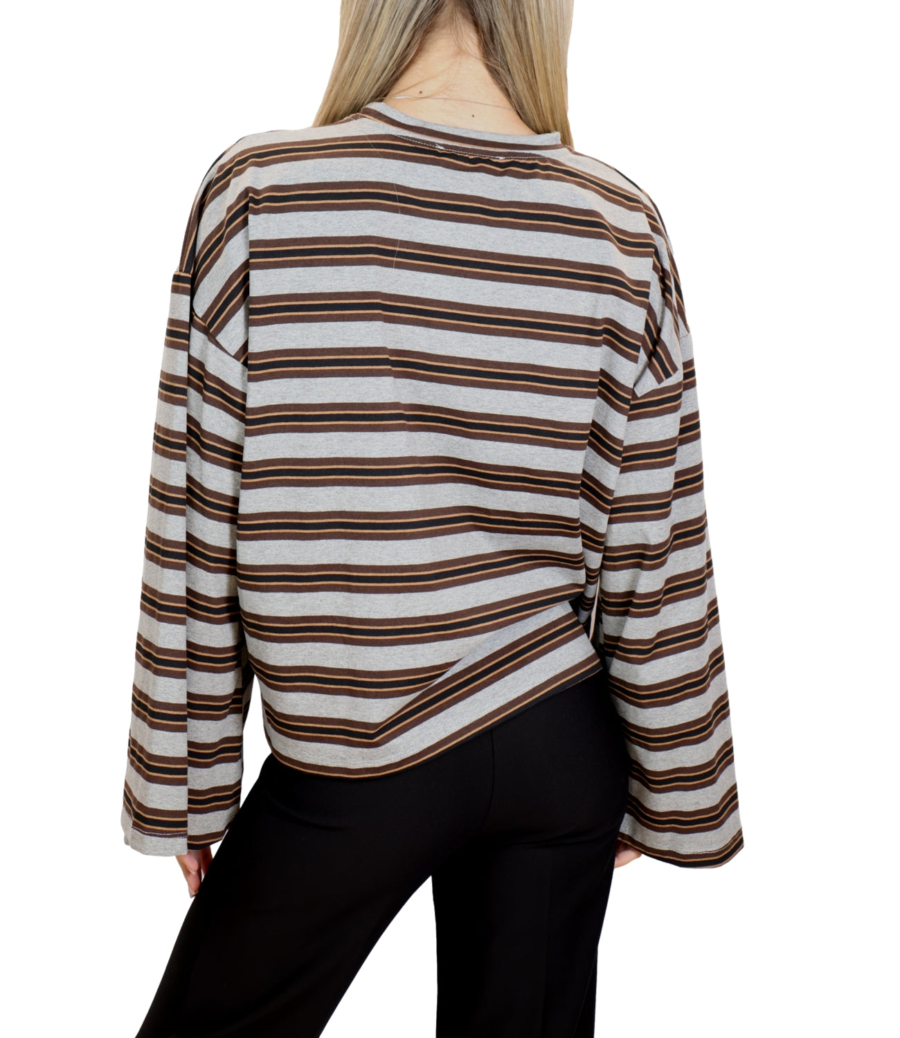 Vicolo T-Shirt da Donna - Acf Grigio Mel/navy U - Uac0190