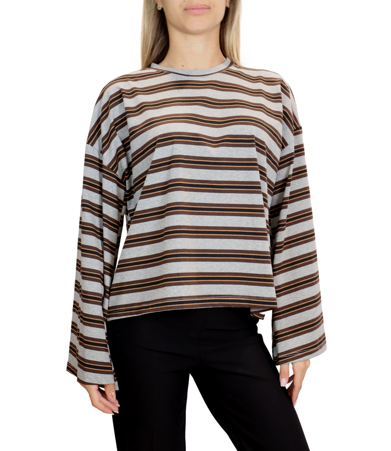 Vicolo T-Shirt da Donna - Acf Grigio Mel/navy U - Uac0190