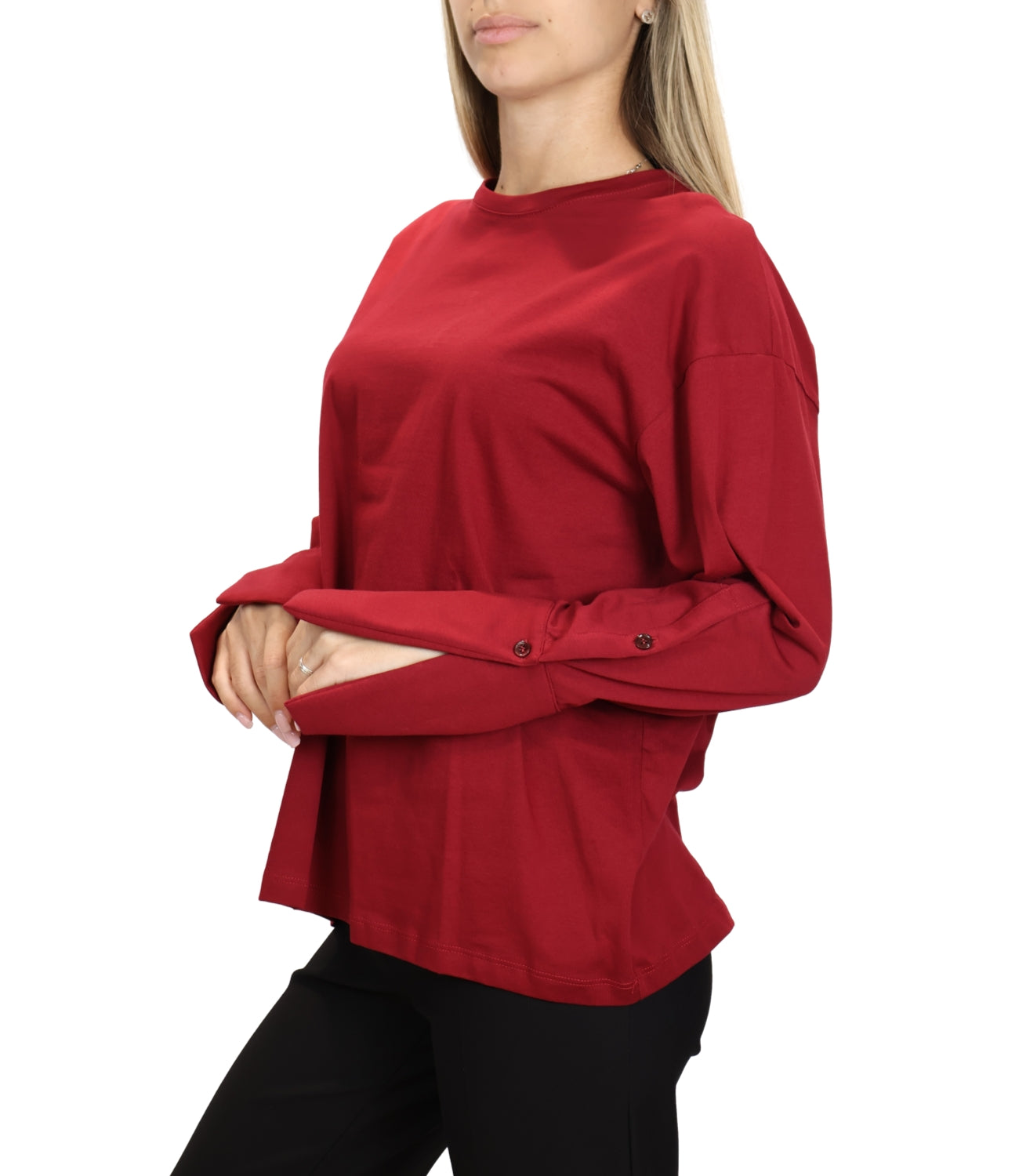 Vicolo T-Shirt da Donna - Fu Bordeaux C. 38/1 U - Uac0201