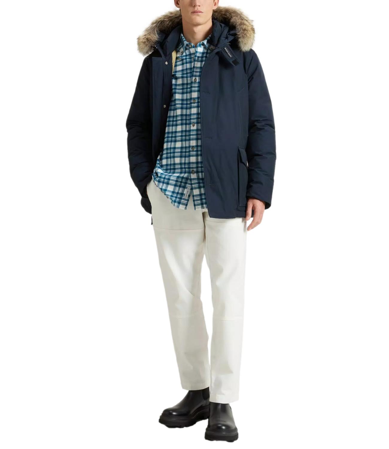 Woolrich Giubbino da Uomo - Melton Blue - Cfwoou0484mbut0001