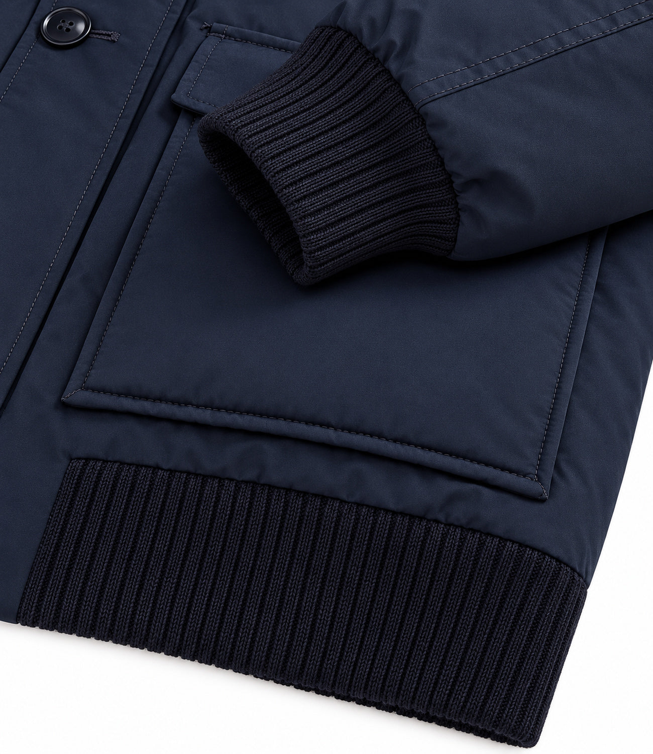 Woolrich Bomber da Uomo - Melton Blue - Cfwoou2238mrut0001