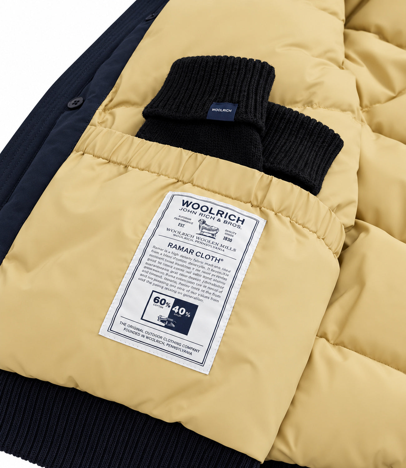 Woolrich Bomber da Uomo - Melton Blue - Cfwoou2238mrut0001