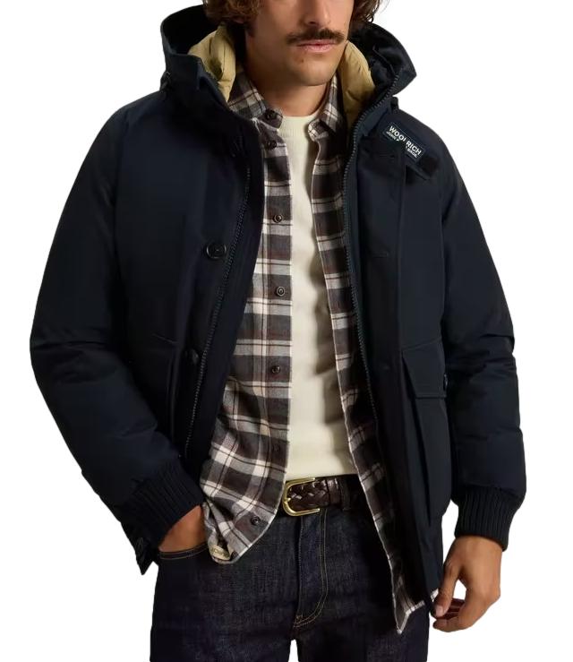 Woolrich Bomber da Uomo - Melton Blue - Cfwoou2238mrut0001