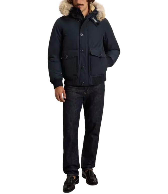 Woolrich Bomber da Uomo - Melton Blue - Cfwoou2238mrut0001