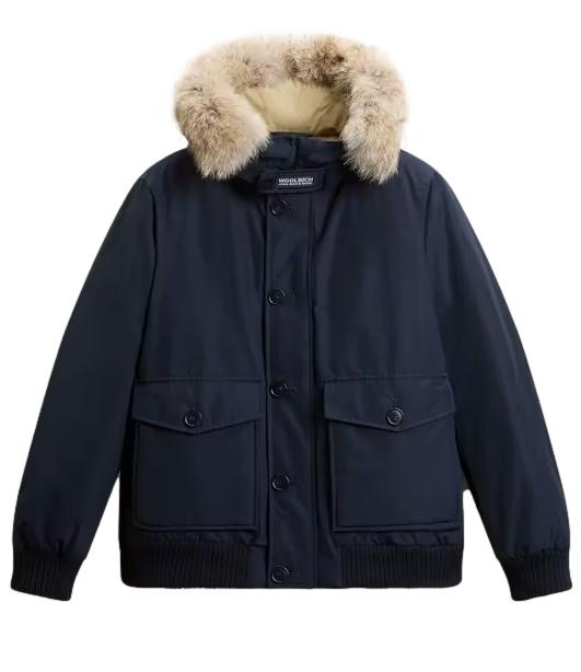 Woolrich Bomber da Uomo - Melton Blue - Cfwoou2238mrut0001