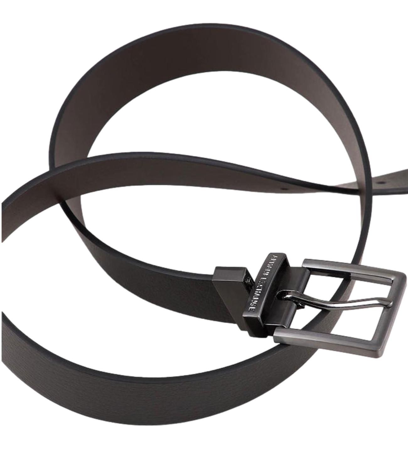 Cintura Armani Exchange reversibile nera marrone