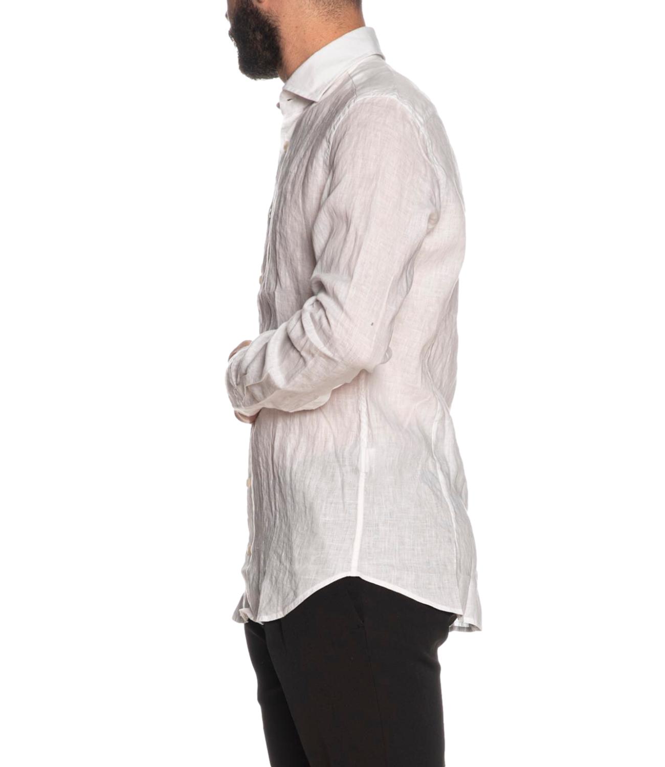 Camicia Bastoncino in lino bianca