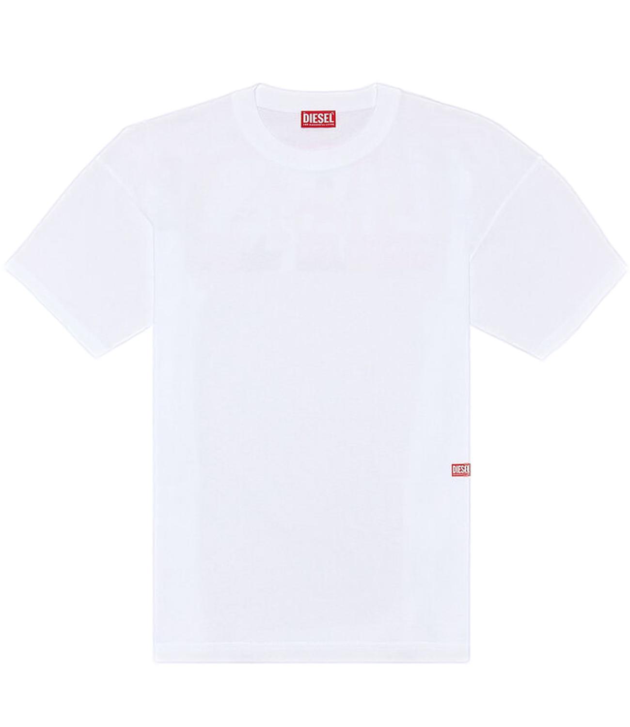 T-shirt Diesel bianca con logo