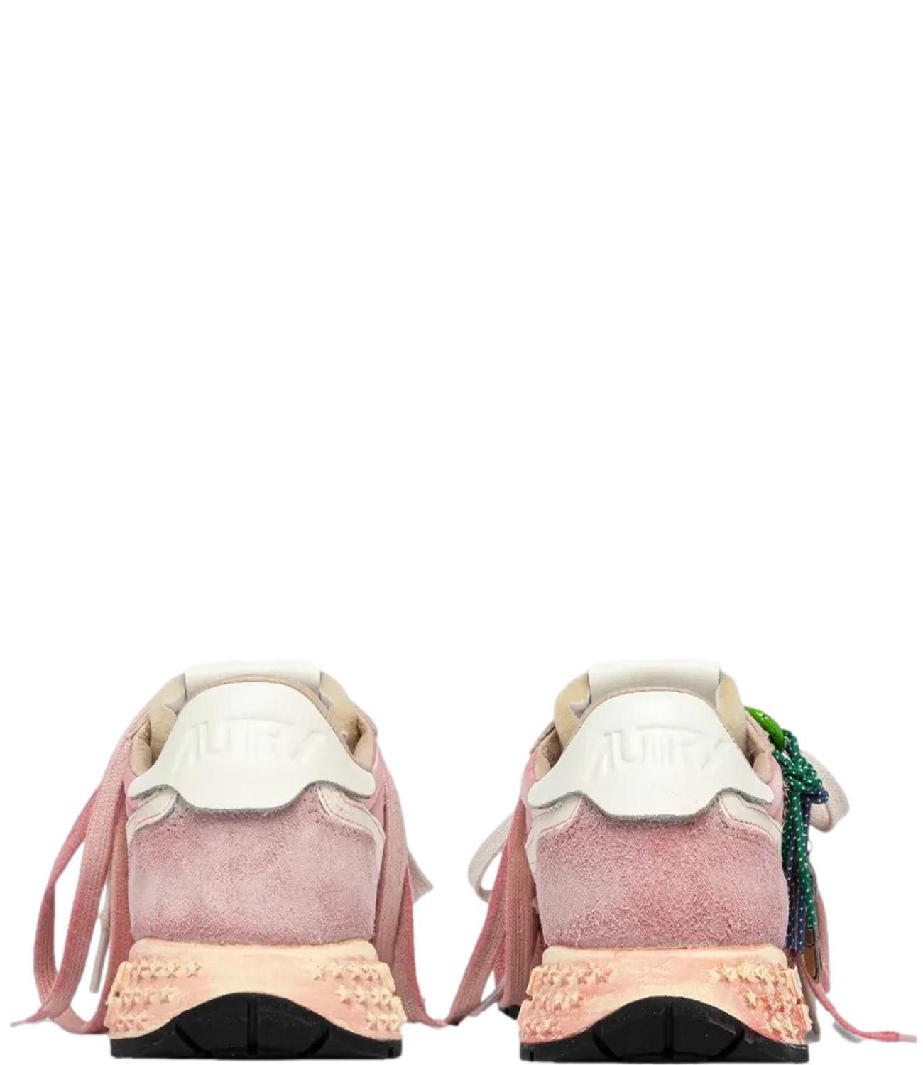 SNEAKERS REELWIND SUPER VINTAGE IN NYLON E SUEDE ROSA