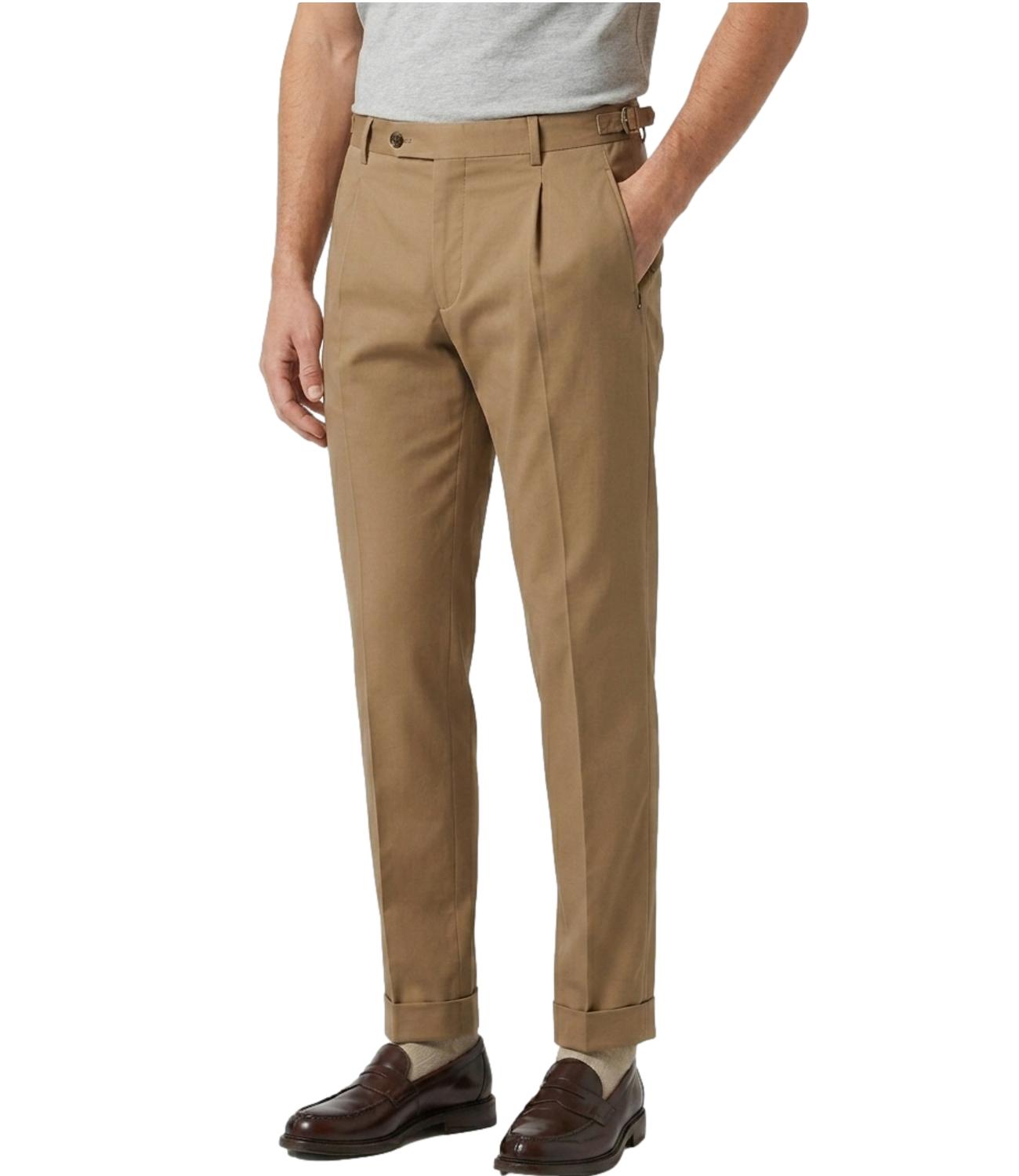 Berwich Pantalone da Uomo - Tobacco - Pu19retrocrasosilk