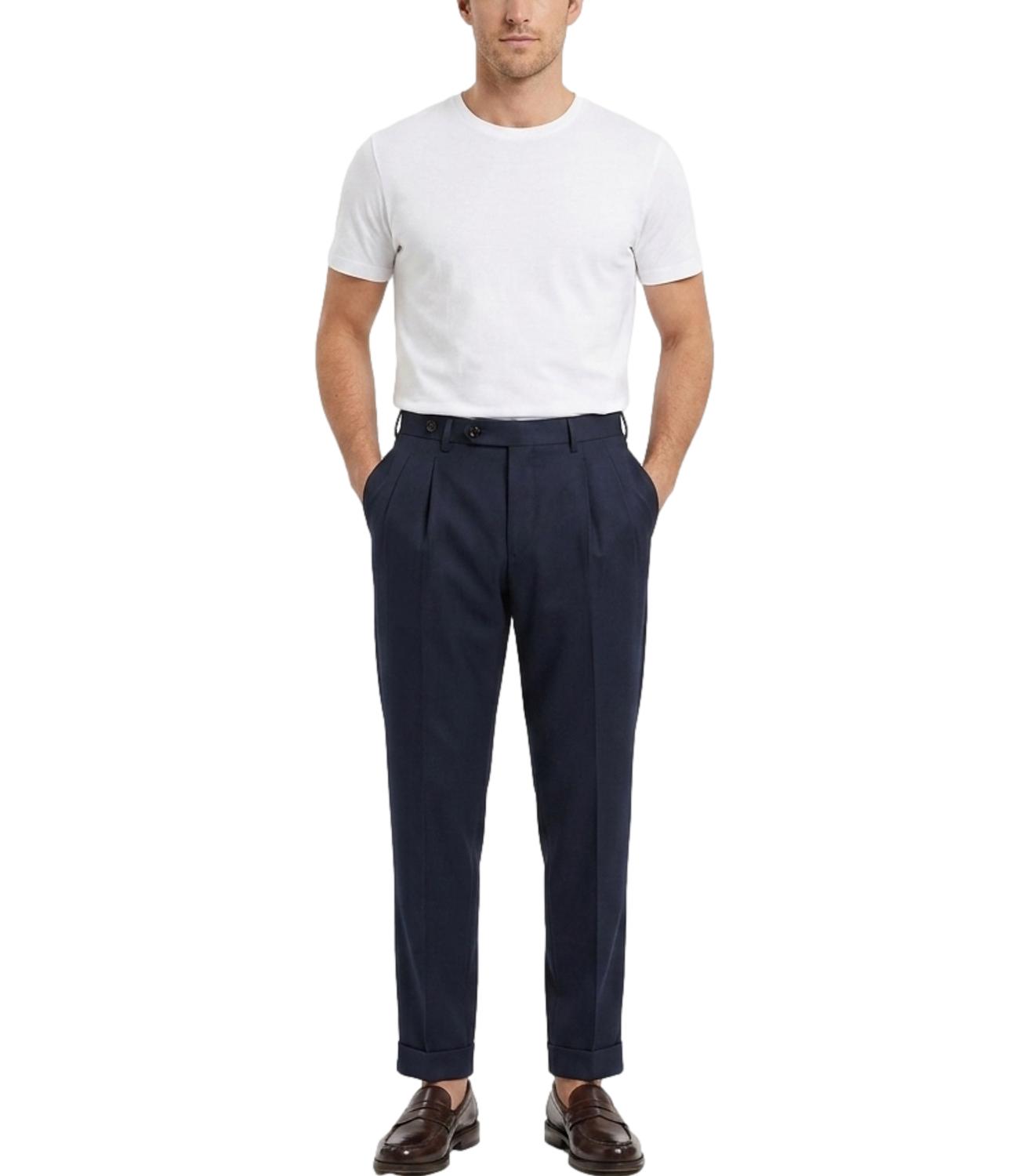 Berwich Pantalone da Uomo - Blue - Pu19retromz1460