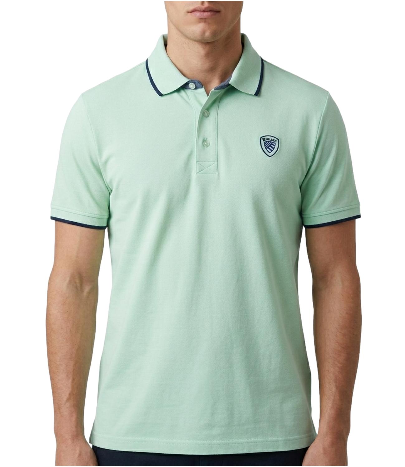 Blauer Polo da Uomo - Green 601 - 26sblut02288-007479