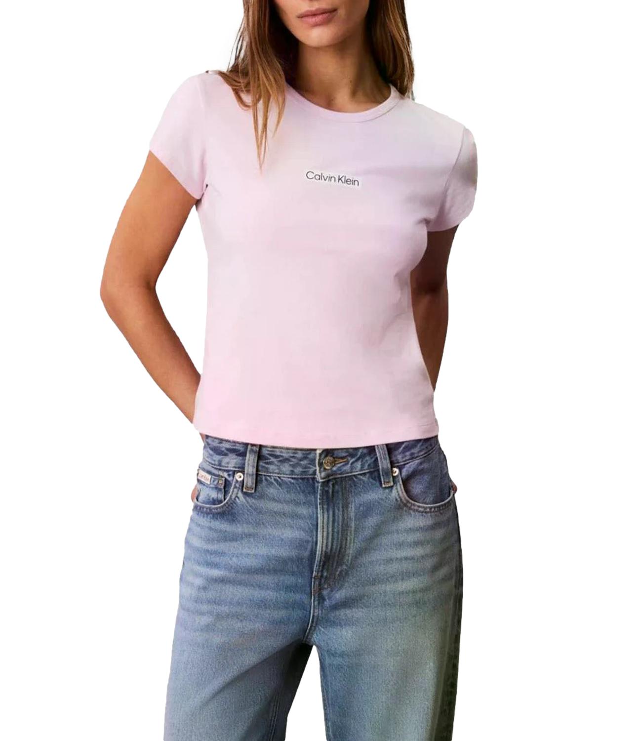 Calvin Klein T-Shirt da Donna - 8z6 Cradle Pink - Lv047f842g