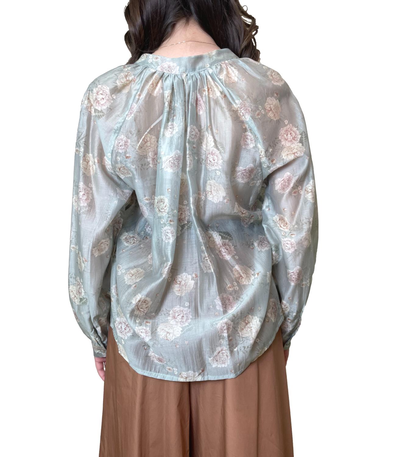 Dixie Camicia Floreale Salvia Donna