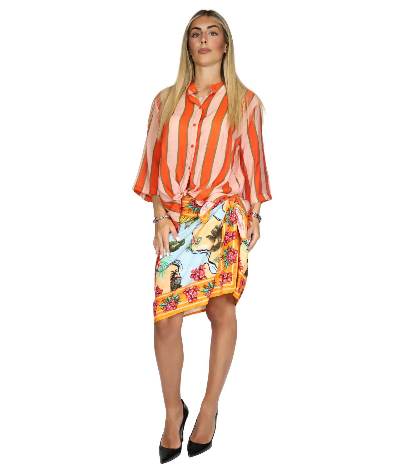 Dixie Camicia da Donna - Arancio - Cfrn1jz