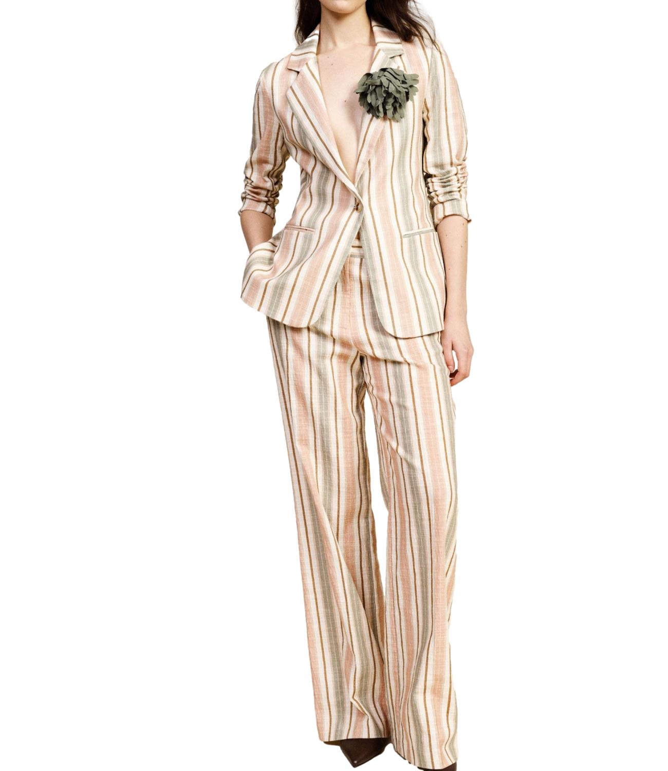 Dixie Pantalone Rosa/Verde Donna