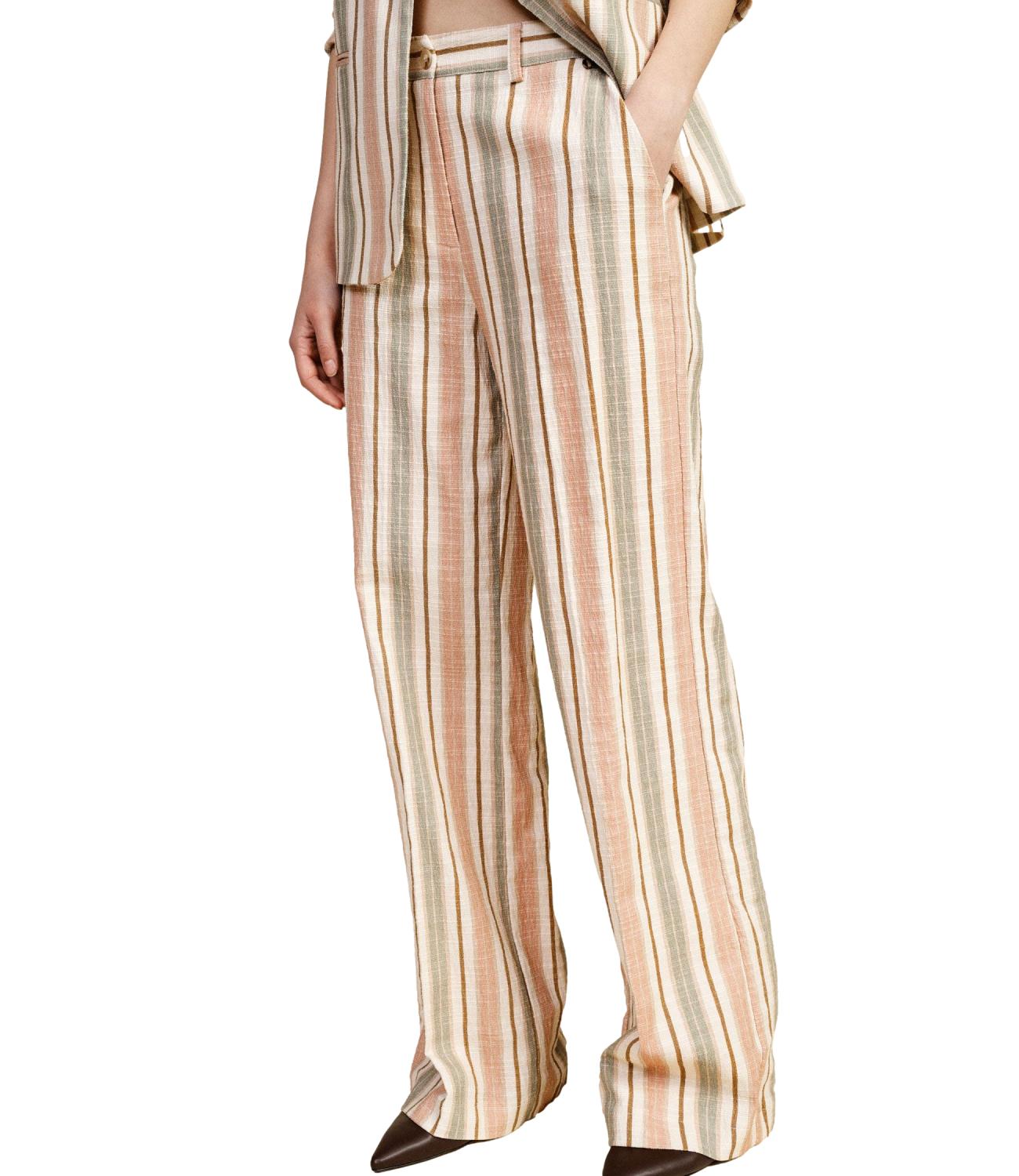 Dixie Pantalone Rosa/Verde Donna