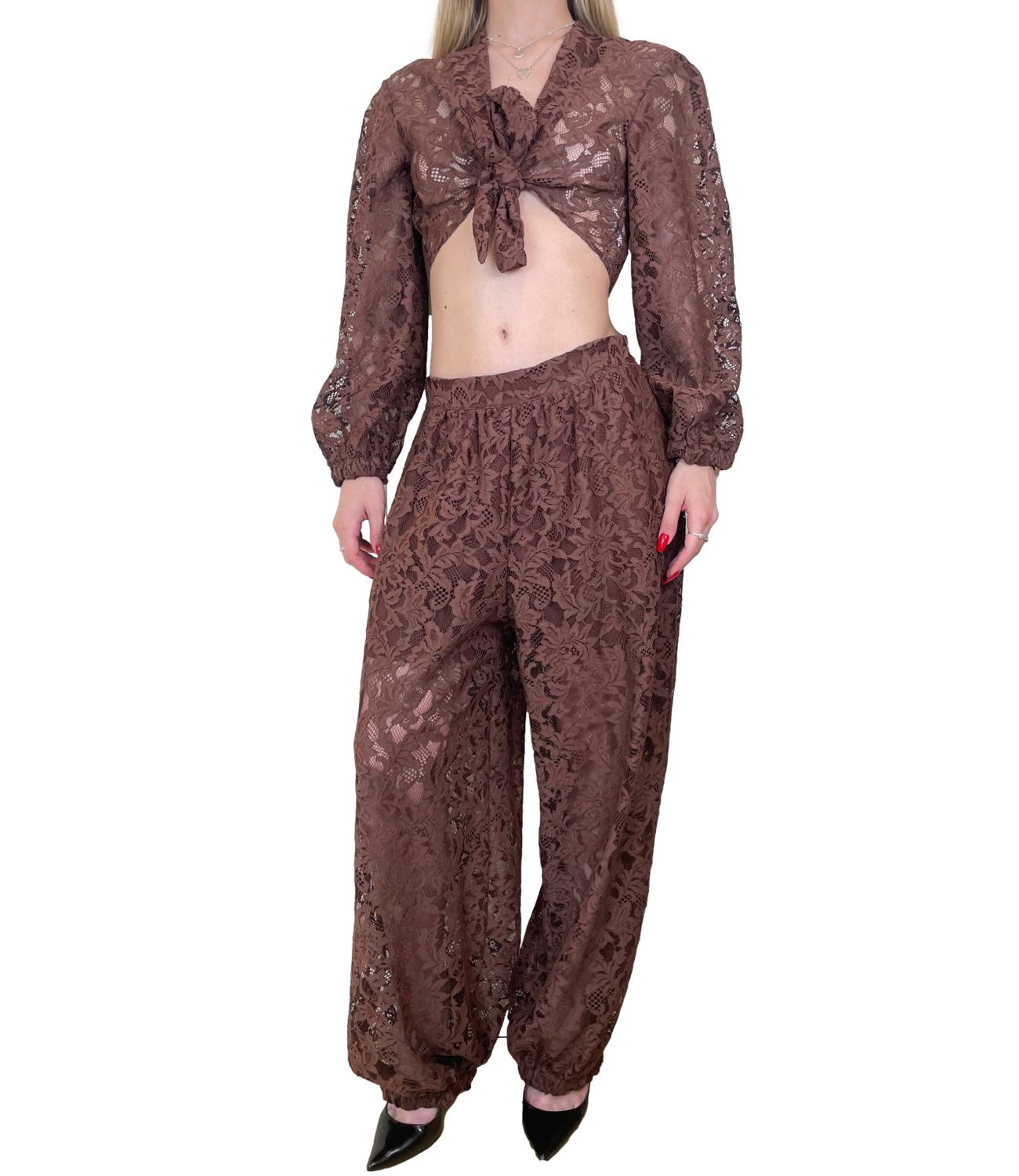 Dixie Pantalone Pizzo Moro Donna
