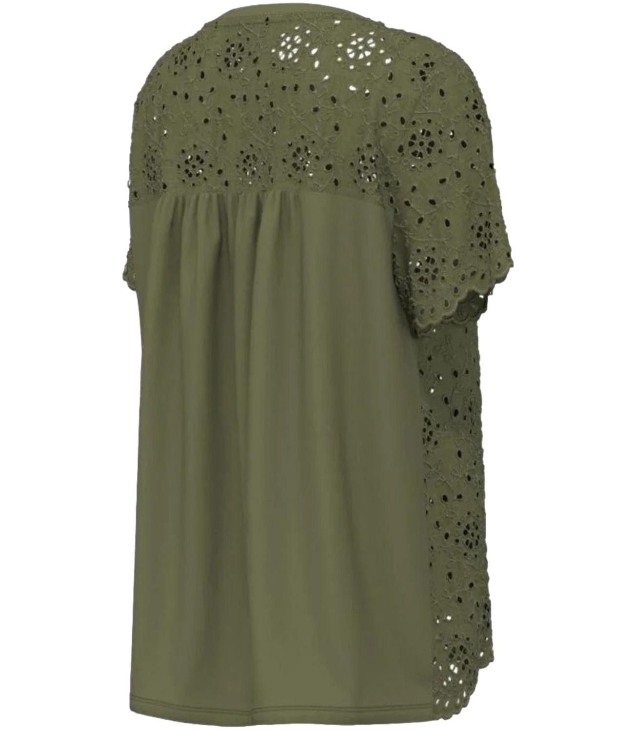 Emme Marella T-shirt Emmveletta Verde Militare Donna