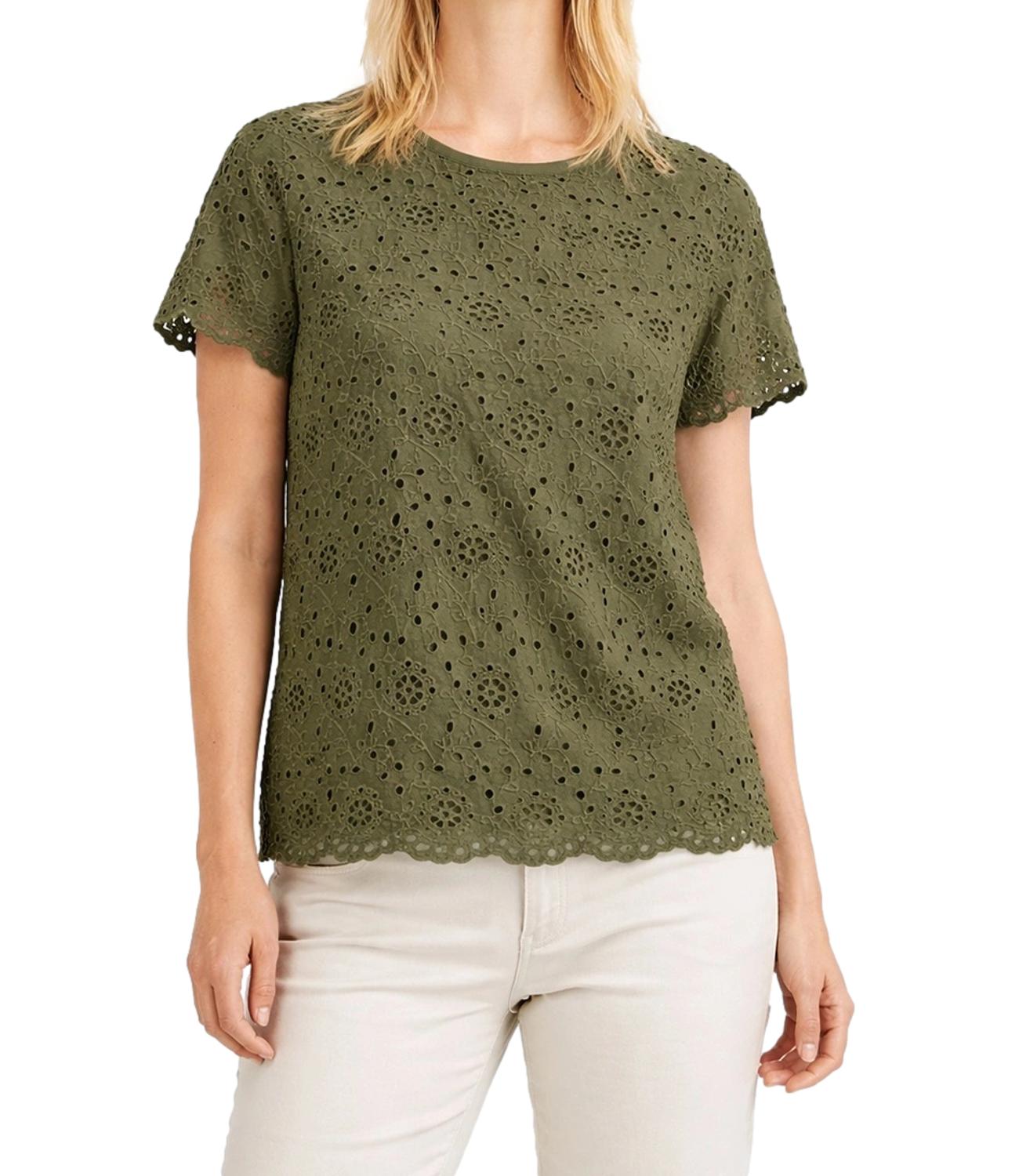 Emme Marella T-shirt Emmveletta Verde Militare Donna