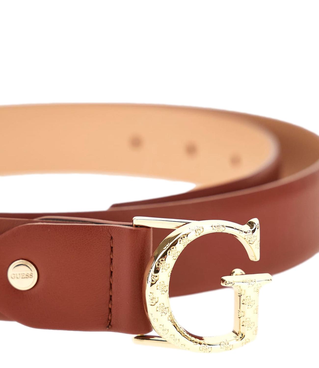 Guess Cintura Logo Cognac Donna