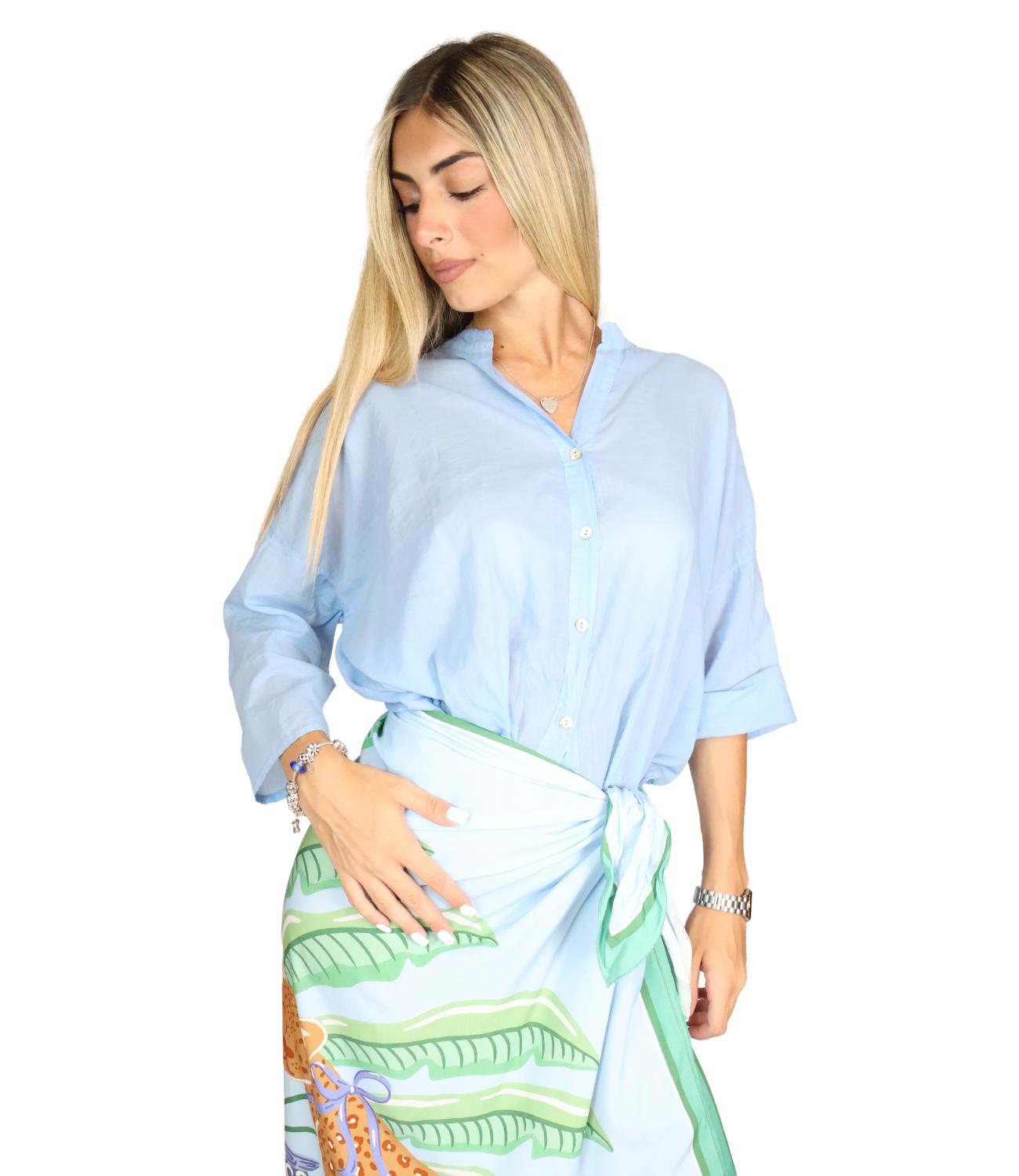 Have One Camicia da Donna - Celeste - CfL-Q387
