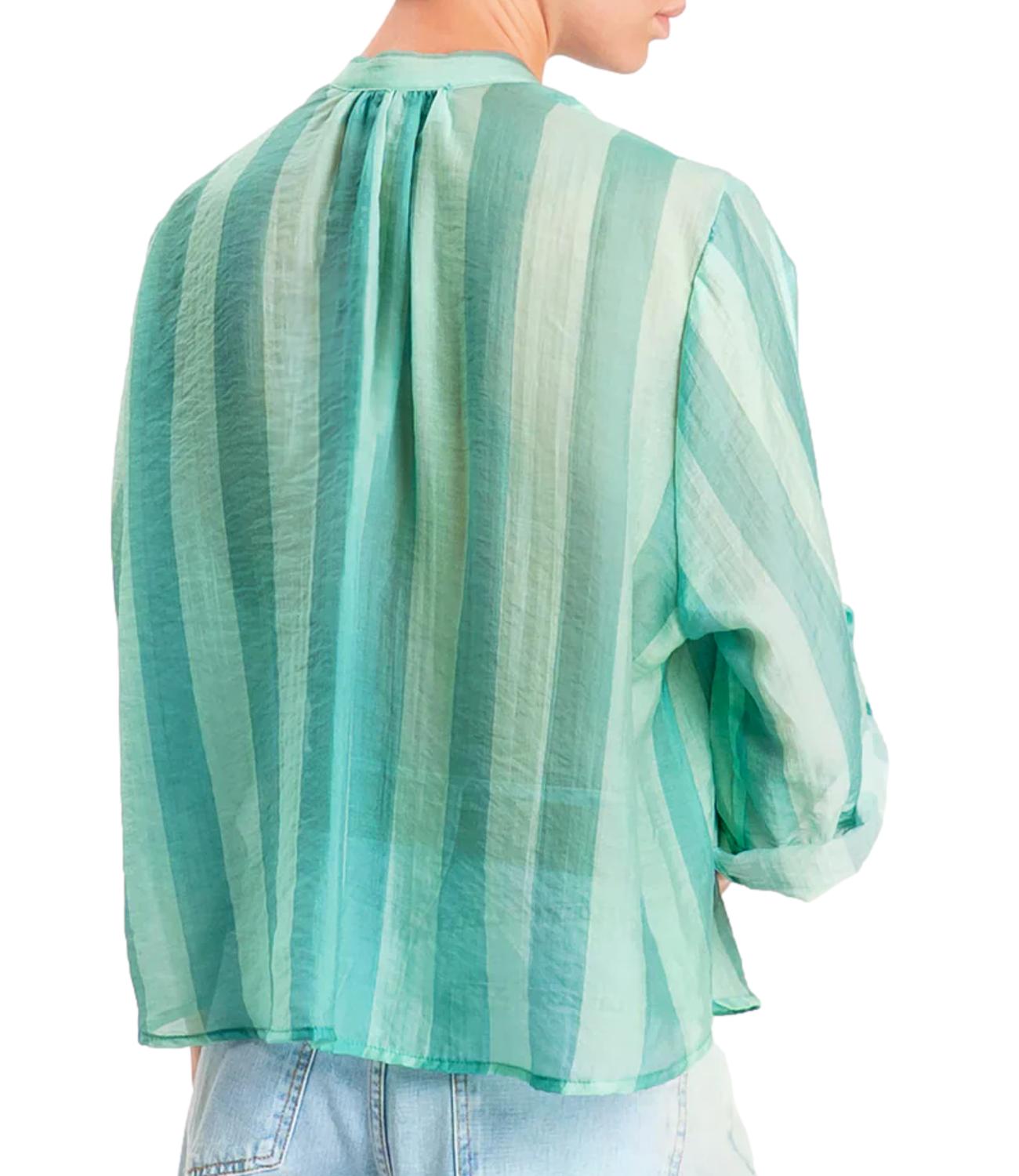 Have One Camicia da Donna - Riga Turchese - CvS-Q422