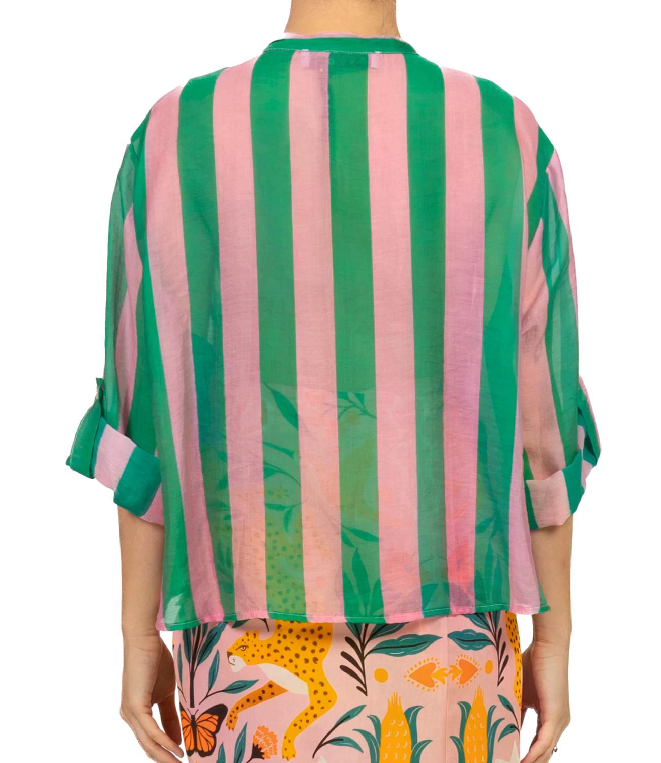 Have One Camicia da Donna - Riga Rosa/verde - CvS-Q422