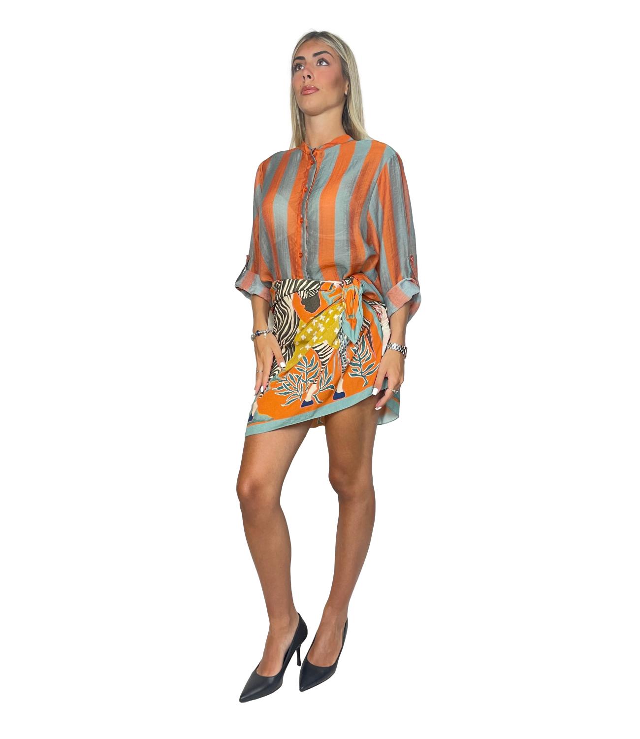 Have One Camicia da Donna - Riga Carta Da Zucchero/cuoio - CvS-Q422