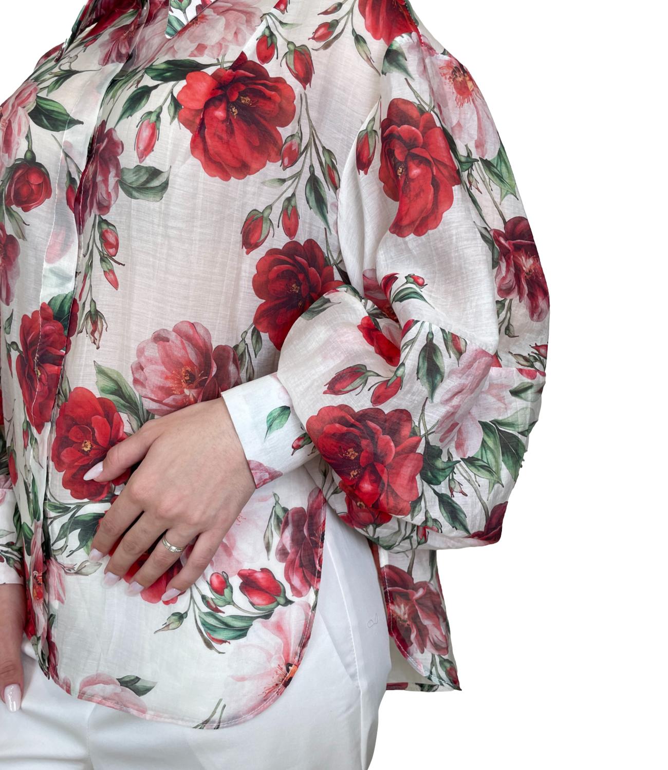 Imperial Camicia Panna/Rosso Donna