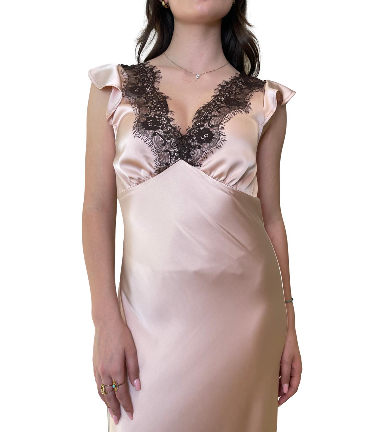 Kontatto Abito Satin Rosa Donna