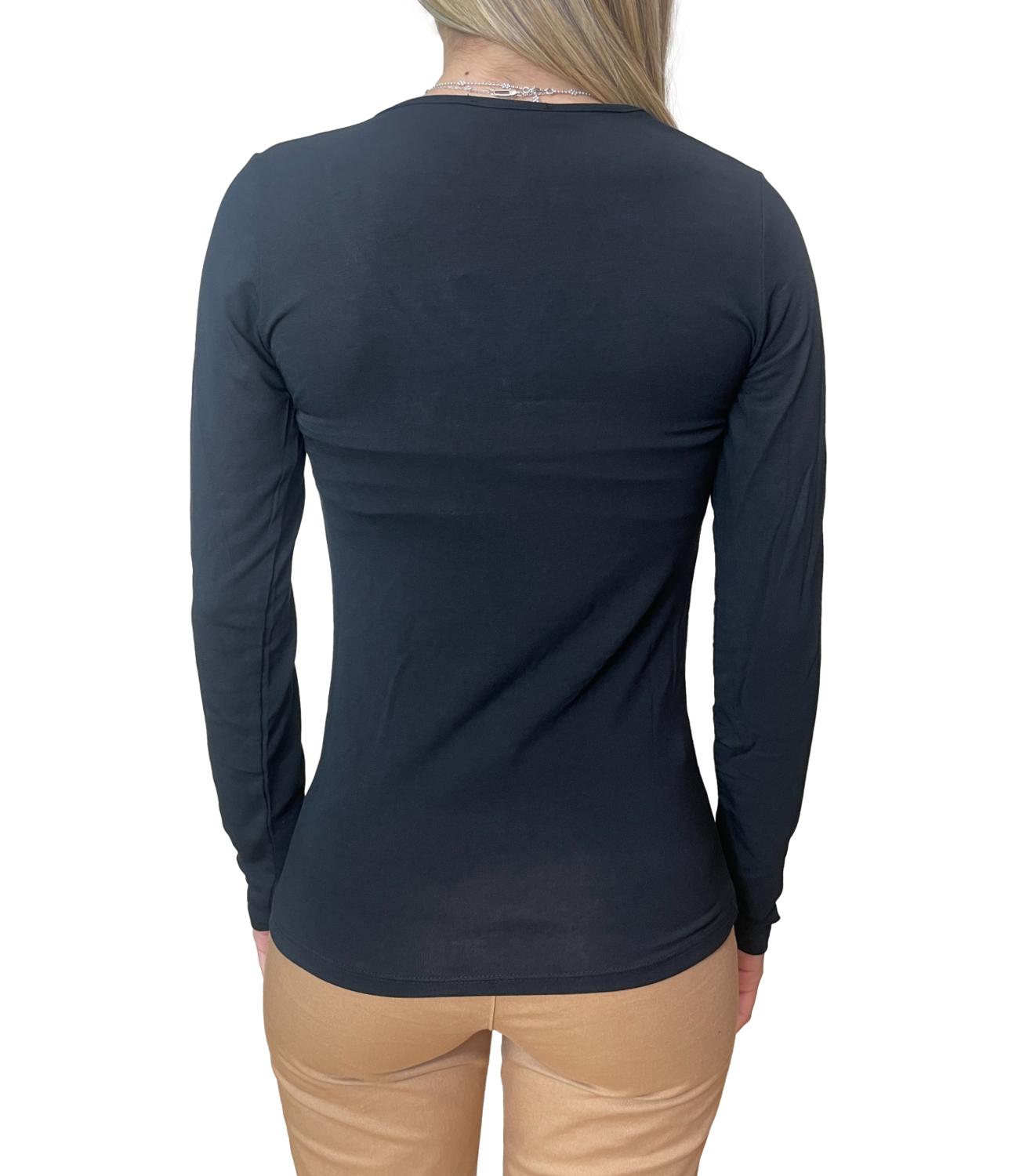 Kontatto Maglia Second Skin Nero Donna
