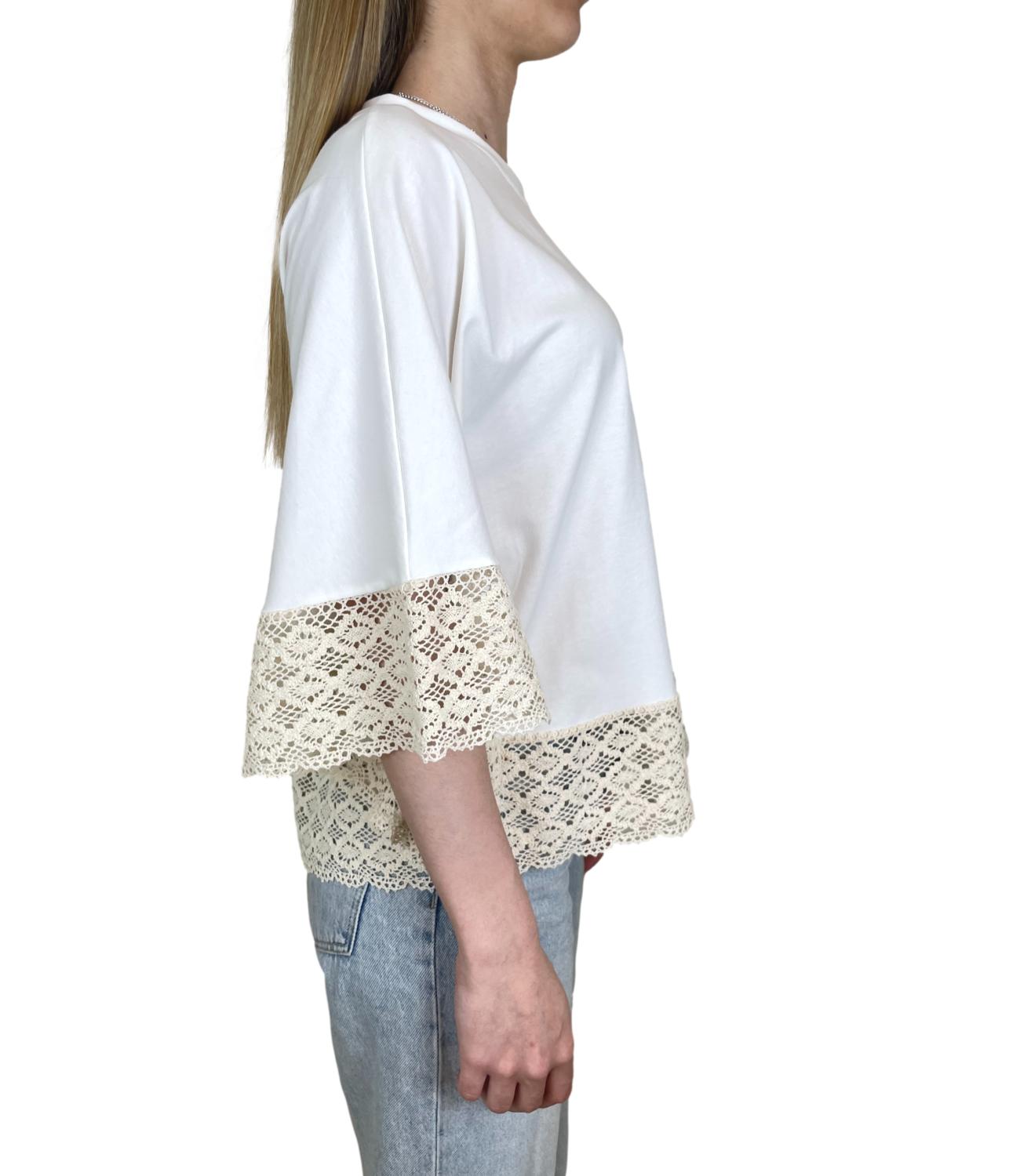 Kontatto T-Shirt da Donna - Panna - Nh471n