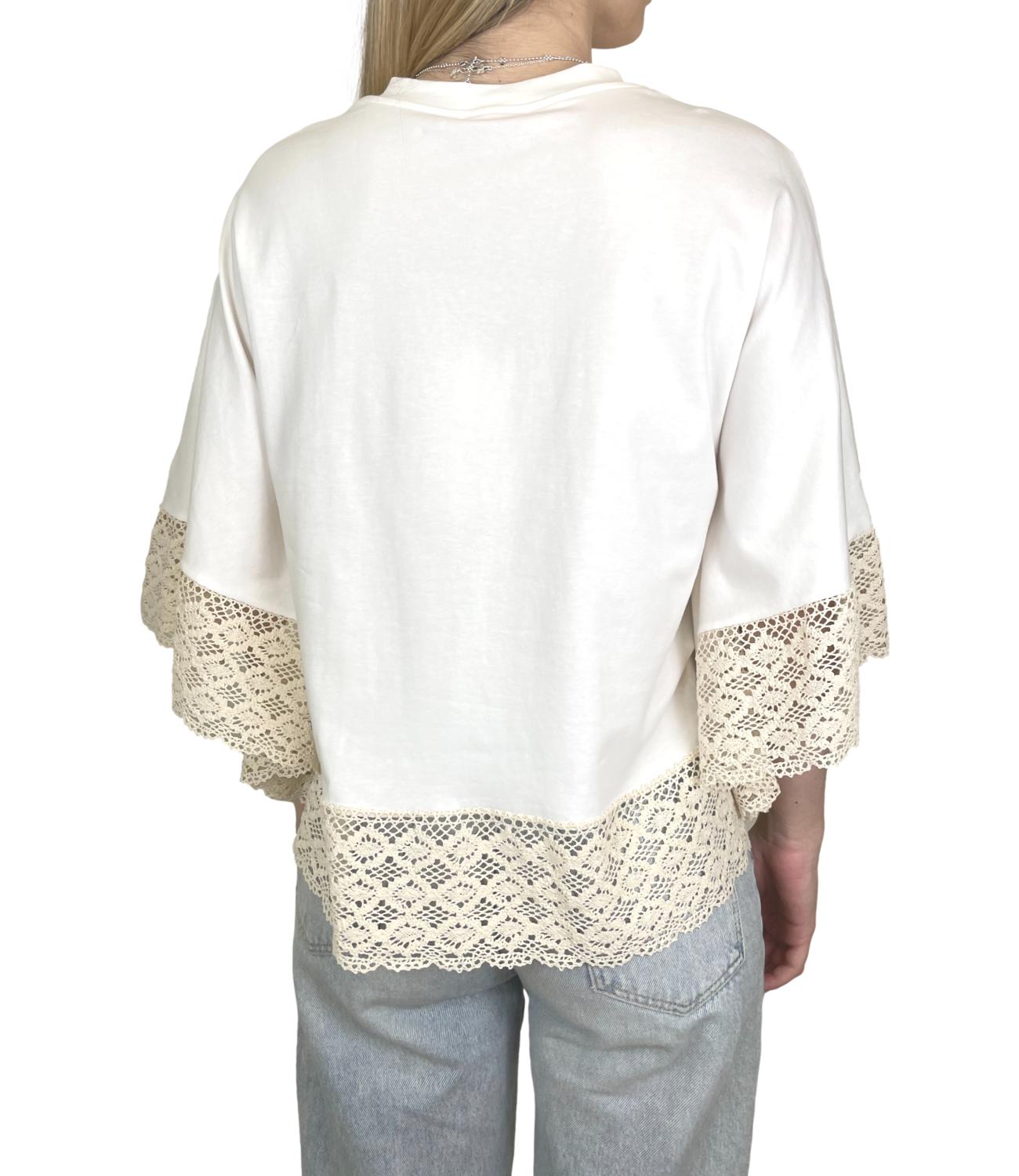 Kontatto T-Shirt da Donna - Panna - Nh471n