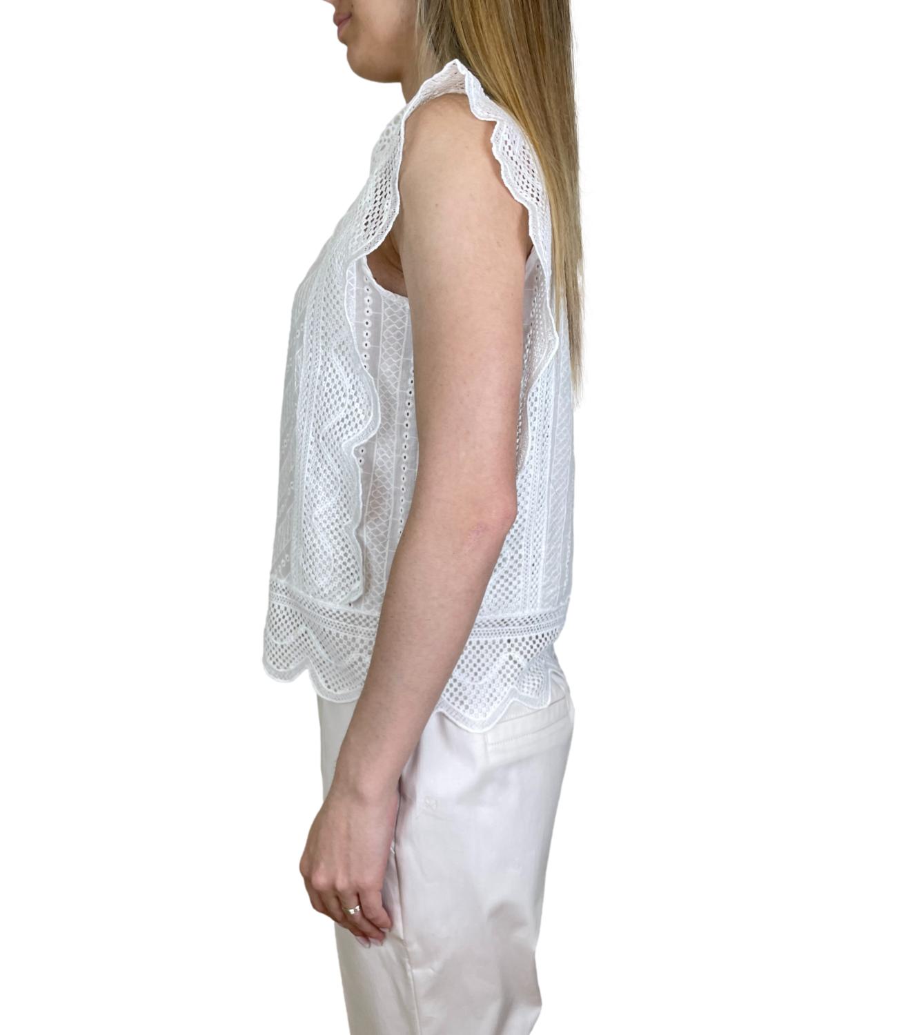 Kontatto Blusa Crochet Bianco Donna