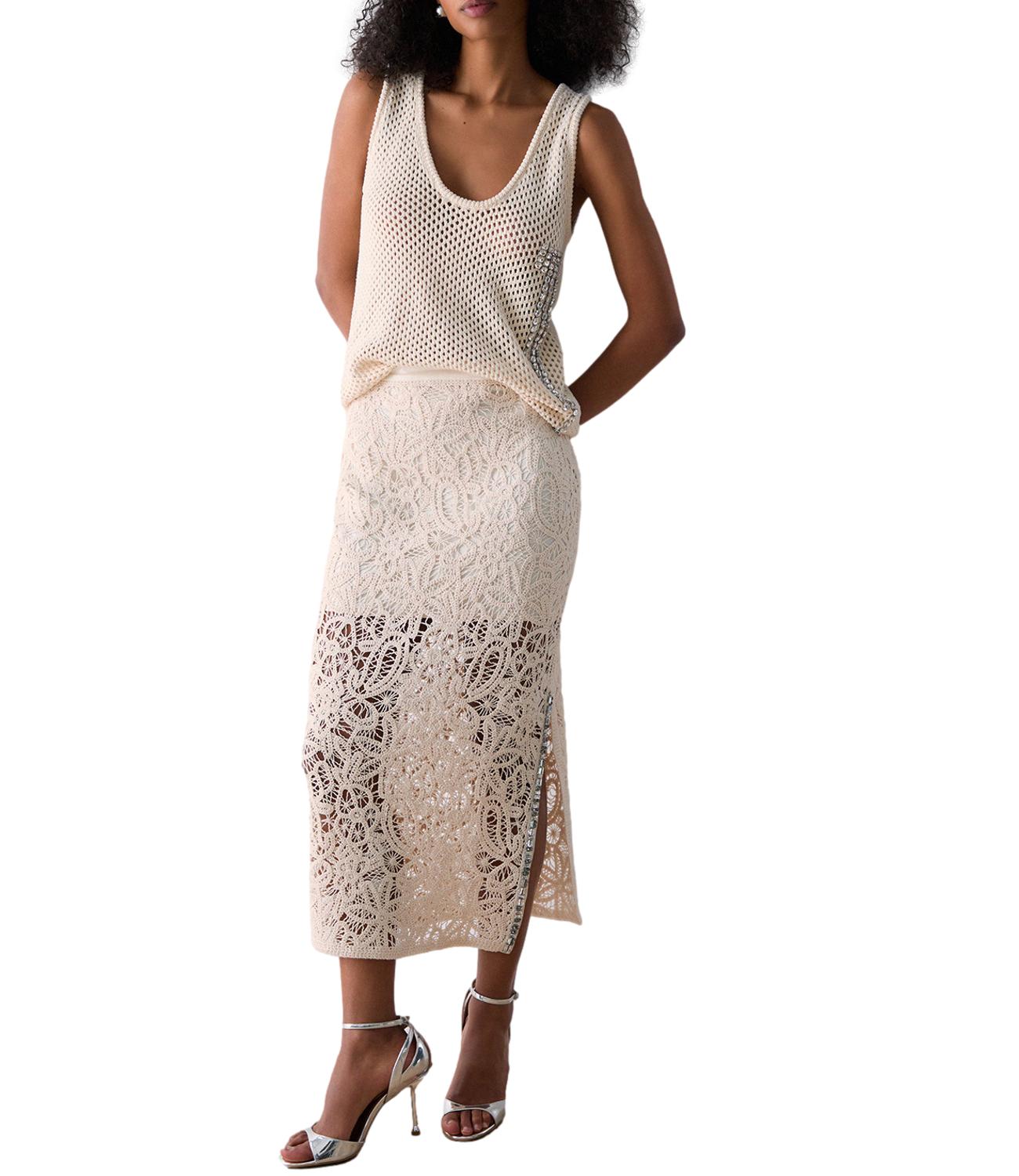 Liu jo Gonna da Donna - Naturale/bco Lana - Wa6361j7871