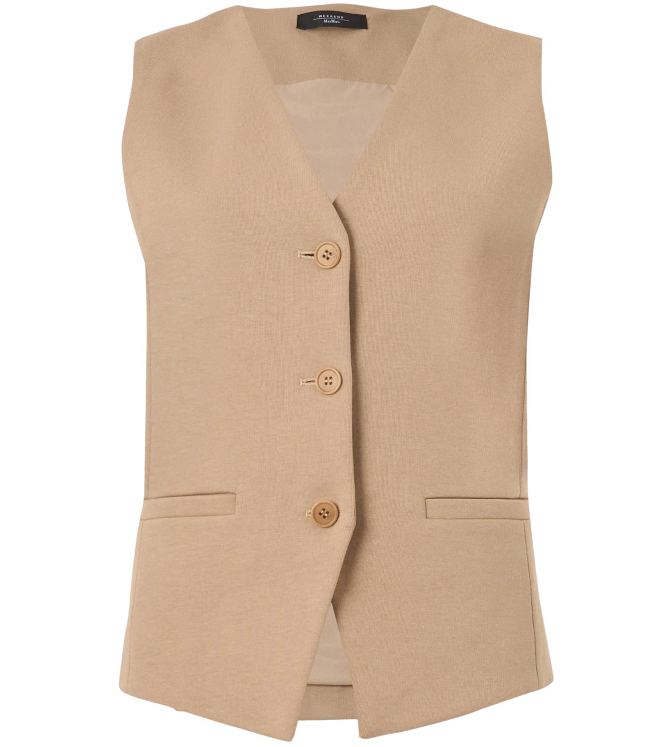 Max Mara Weekend Gilet Wkdpoggio Nocciola Donna