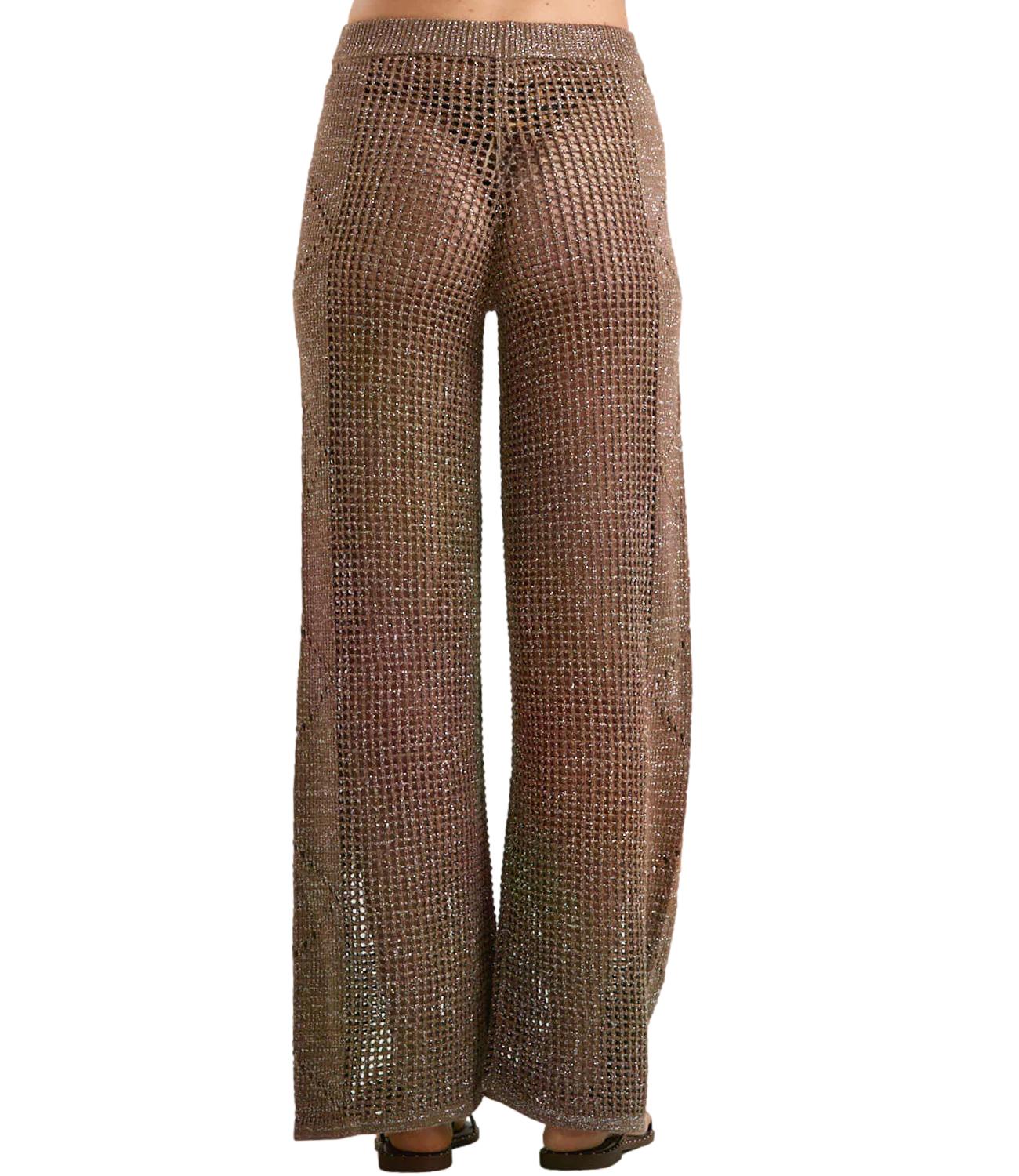 Mc2 Saint Barth Pantalone da Donna - Crochet Mesh Lurex 13l Nut - Elg0001
