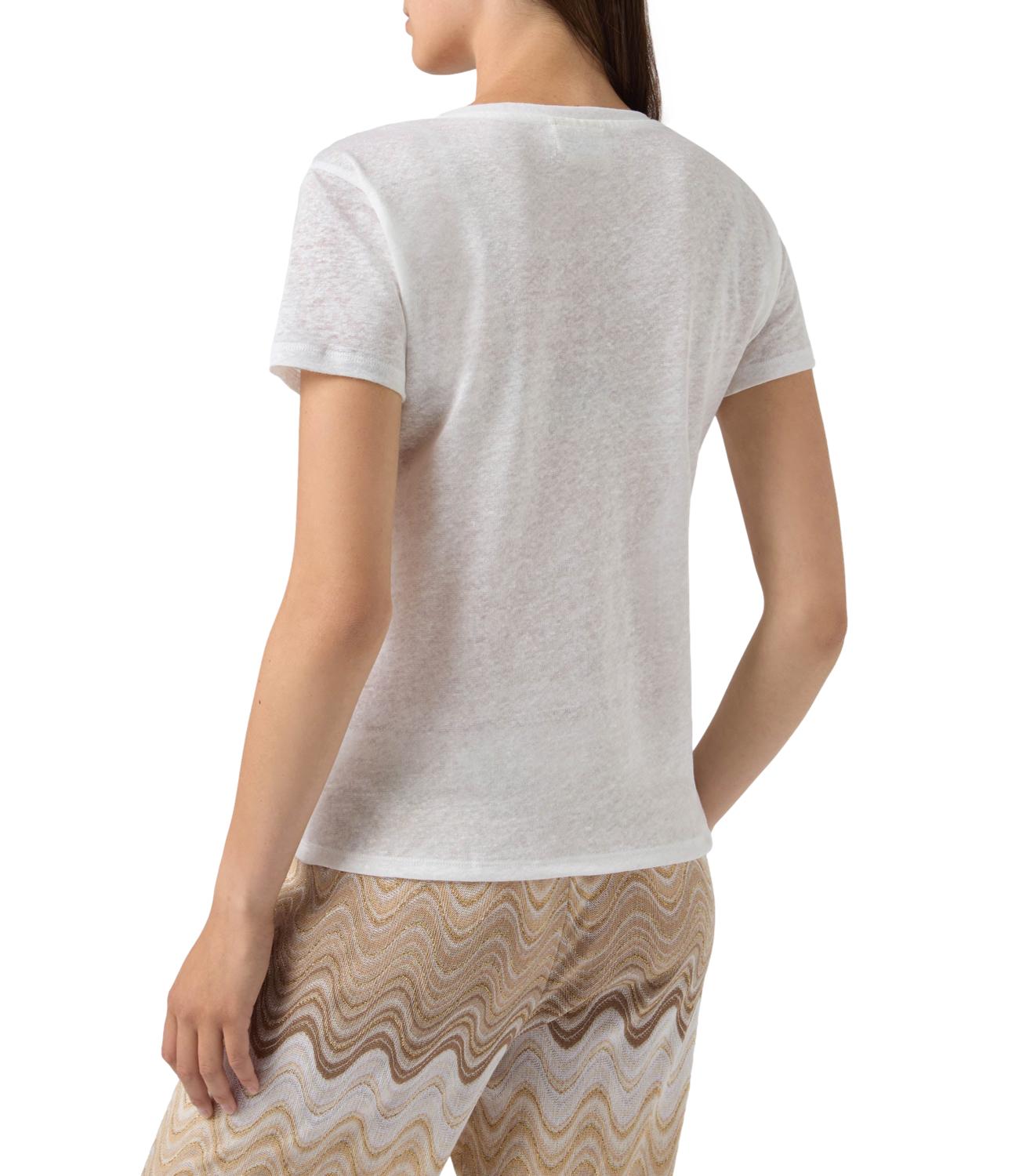 Tee donna bianca lino