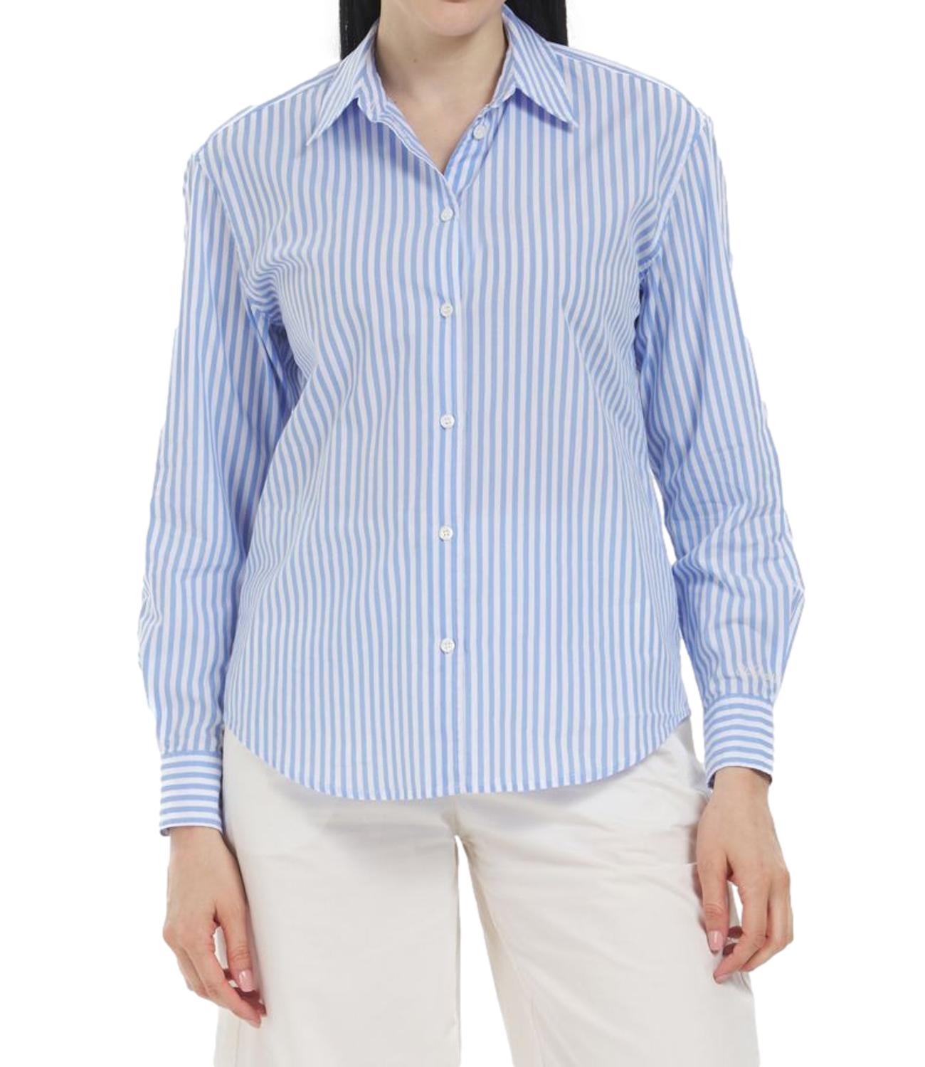 Mc2 Saint Barth Camicia da Donna - Cotton Stripes V Vabbe 31 Emb - Mdh001