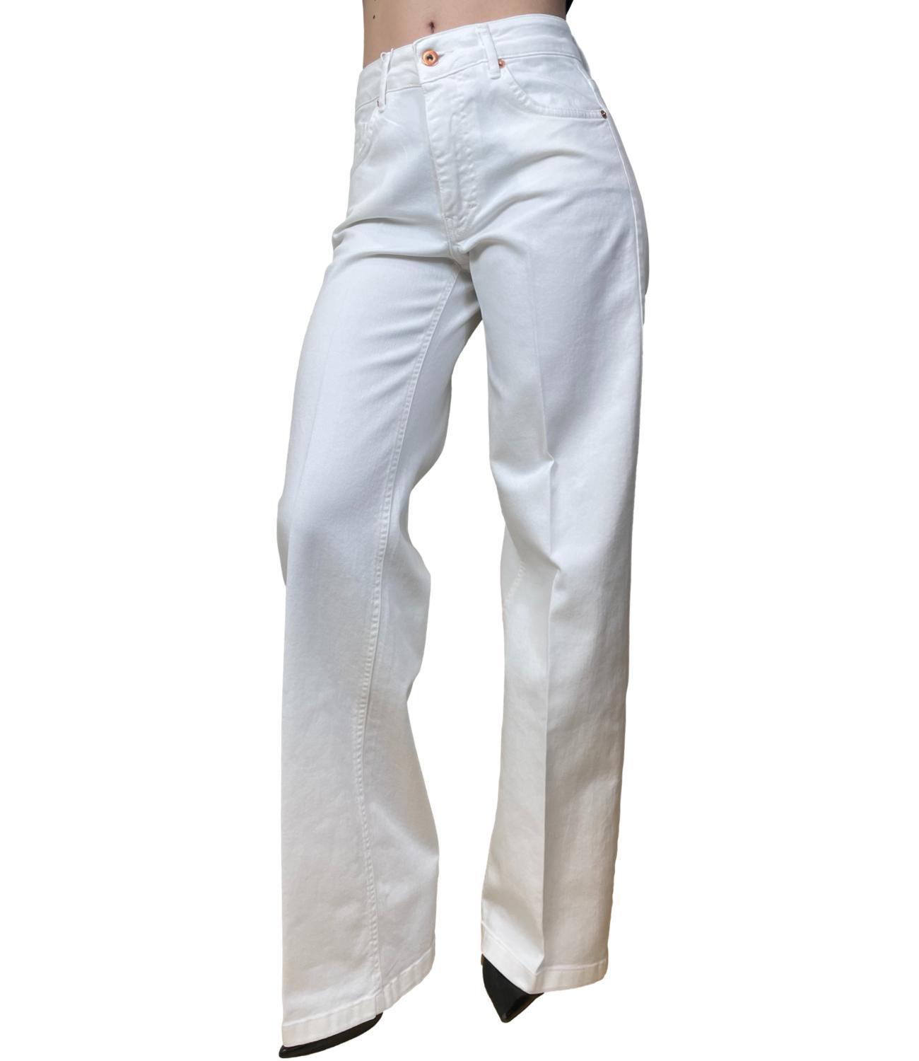 Motel Pantalone Palazzo Panna Donna