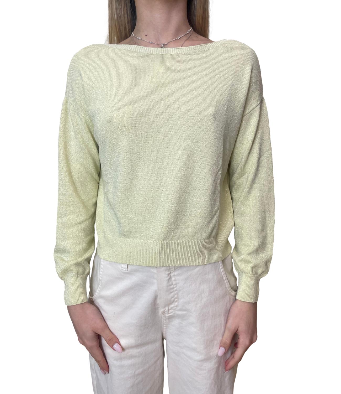 Motel Maglia Lurex Giallino Donna