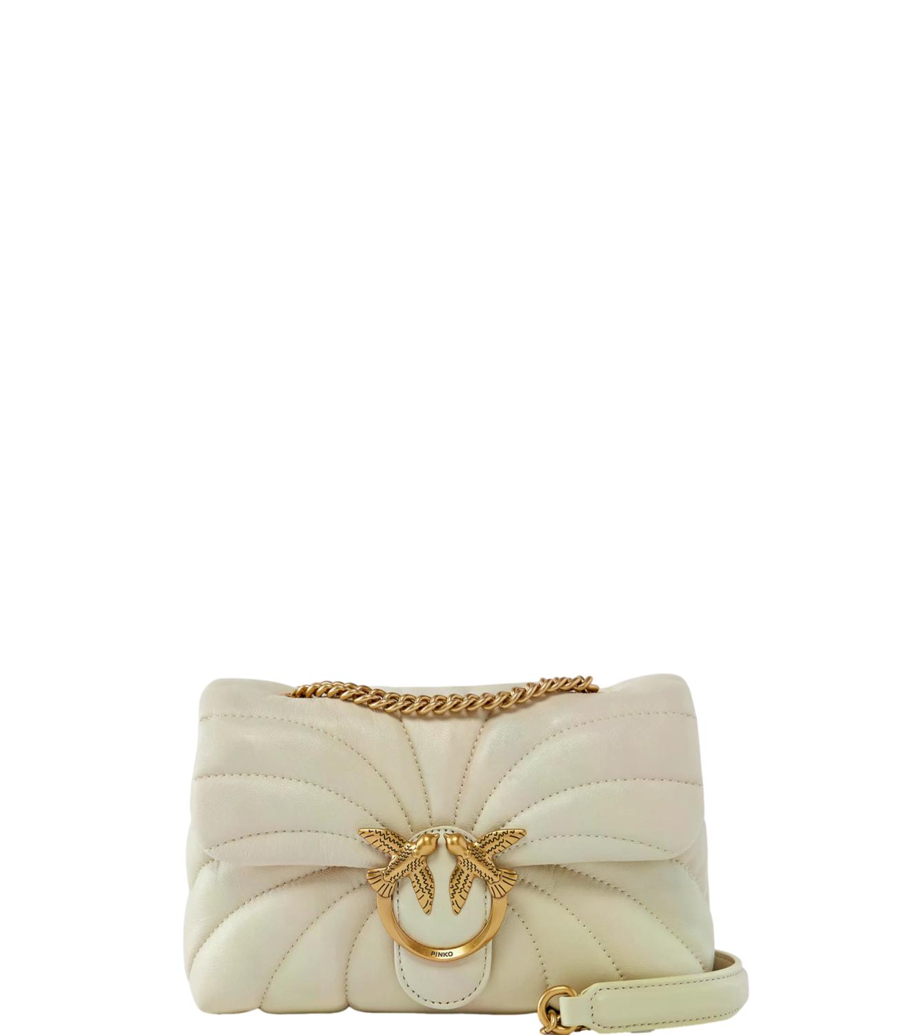 Pinko Borsa da Donna - Bianco SetA-Antique Gold - 100039-A1ex