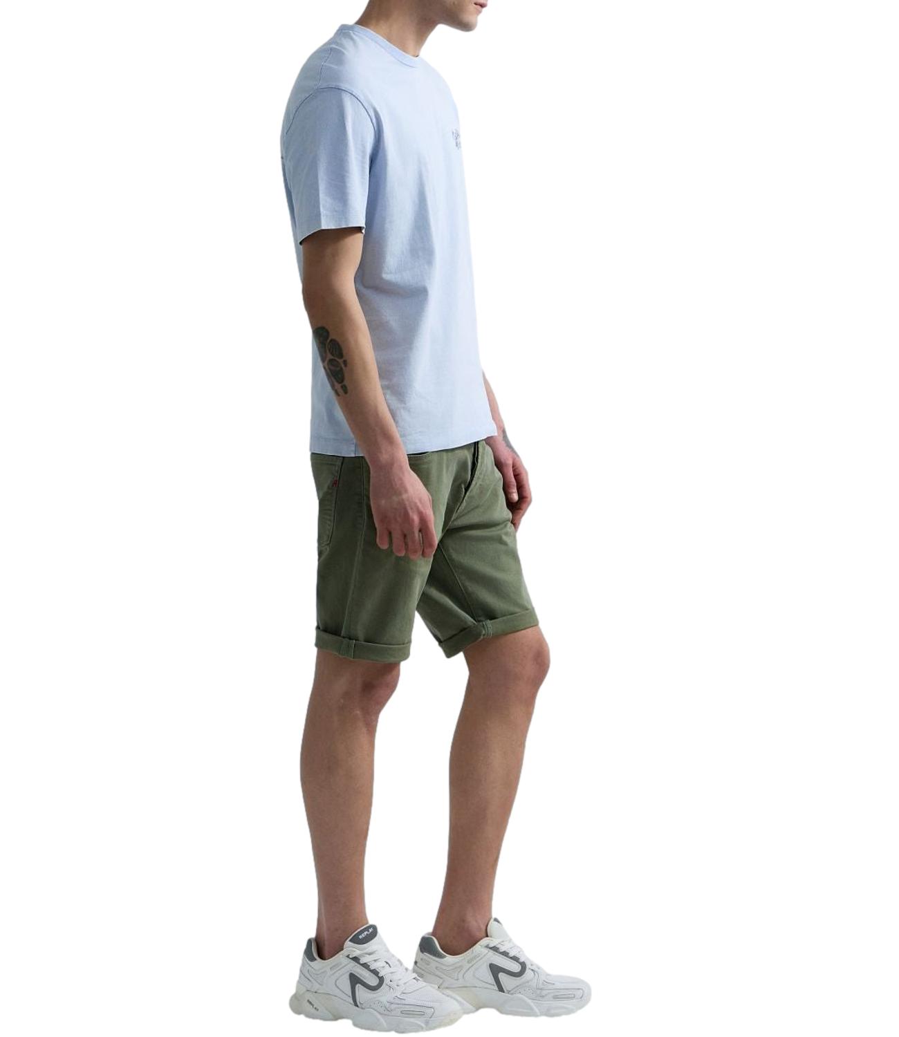 Replay T-Shirt da Uomo - Celeste - M3400.000.22662n